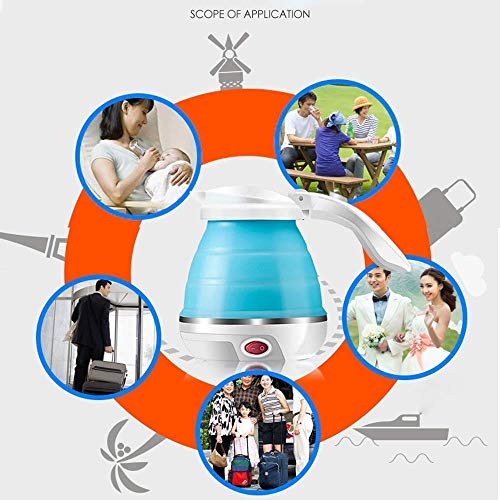 Foldable Electric Kettle – Collapsible Silicone Travel Kettle for Tea, Coffee & Hot Water, Portable & Compact