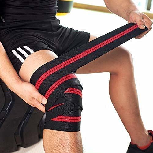 Knee Wrap Support Band 75 Inch – Elastic Compression Knee Brace for Gym, Sports & Knee Pain Relief (Men & Women)