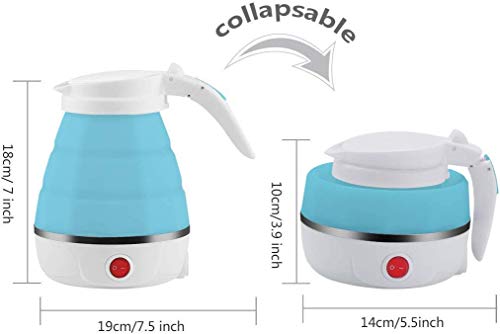 Foldable Electric Kettle – Collapsible Silicone Travel Kettle for Tea, Coffee & Hot Water, Portable & Compact