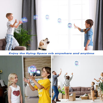 Flying Ball Toy – LED Hover Boomerang Spinner, Hand-Controlled Mini Drone Ball for Kids & Adults