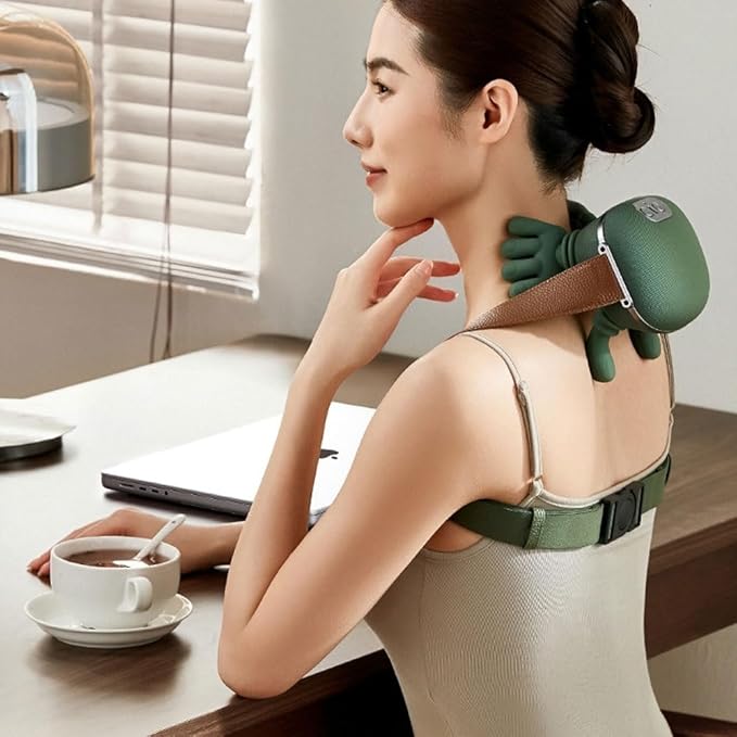 Shiatsu Neck, Shoulder & Back Massager – Electric Deep-Kneading Massage Pillow with Heat for Pain Relief