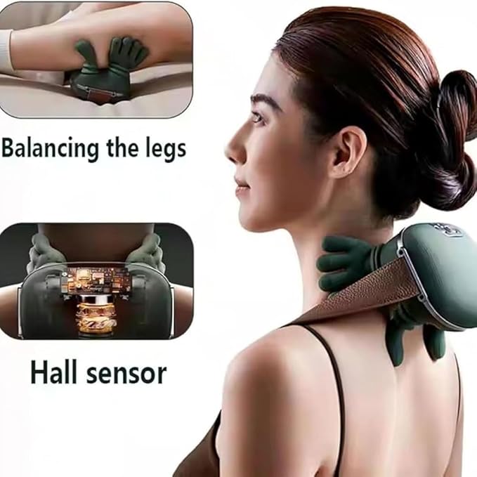 Shiatsu Neck, Shoulder & Back Massager – Electric Deep-Kneading Massage Pillow with Heat for Pain Relief