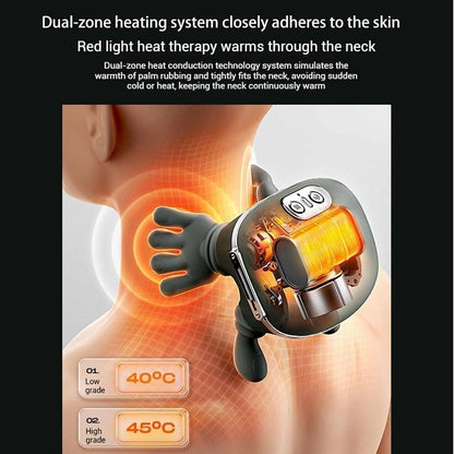 Shiatsu Neck, Shoulder & Back Massager – Electric Deep-Kneading Massage Pillow with Heat for Pain Relief