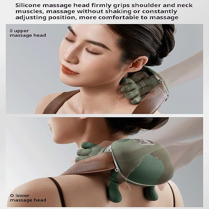 Shiatsu Neck, Shoulder & Back Massager – Electric Deep-Kneading Massage Pillow with Heat for Pain Relief