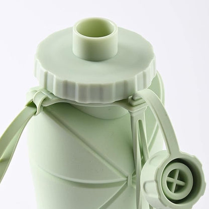 Foldable Silicone Water Bottle 600ml – Collapsible Leak-Proof Sports Bottle for Gym, Travel & Hiking