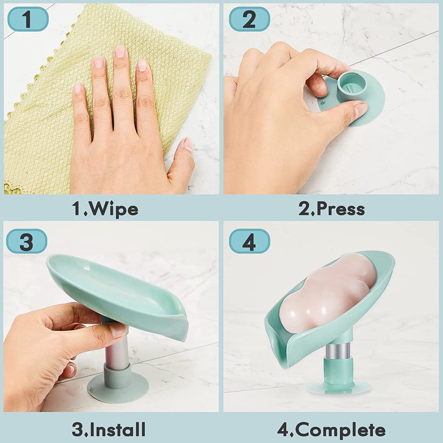 Magic Soap Holder – Wall-Mounted Drain Soap Dish for Bathroom & Kitchen (No Drilling)