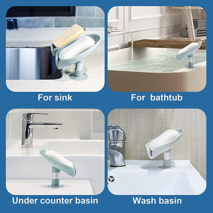 Magic Soap Holder – Wall-Mounted Drain Soap Dish for Bathroom & Kitchen (No Drilling)