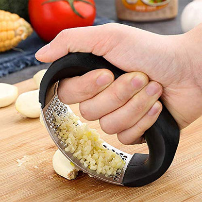 Stainless Steel Garlic Press – Heavy Duty Lahsun Crusher & Mincer for Kitchen