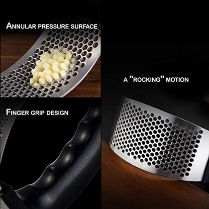 Stainless Steel Garlic Press – Heavy Duty Lahsun Crusher & Mincer for Kitchen