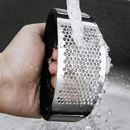 Stainless Steel Garlic Press – Heavy Duty Lahsun Crusher & Mincer for Kitchen