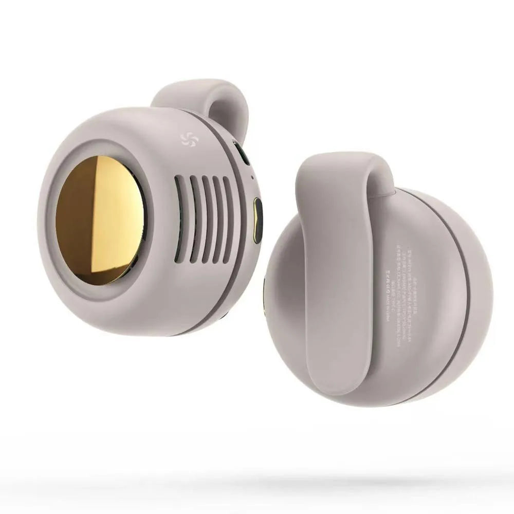 Portable Clip-On Neck Fan – USB Rechargeable, 3-Speed Hands-Free Personal Cooling Fan