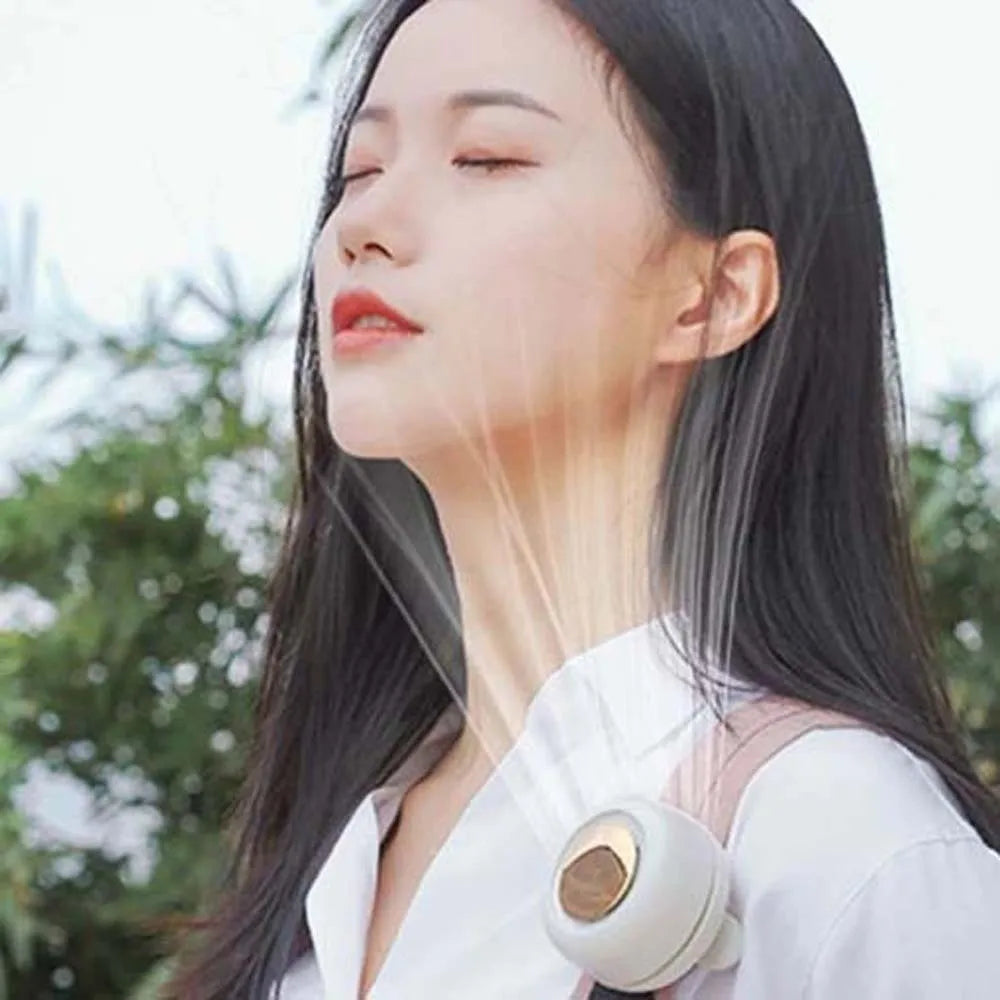 Portable Clip-On Neck Fan – USB Rechargeable, 3-Speed Hands-Free Personal Cooling Fan