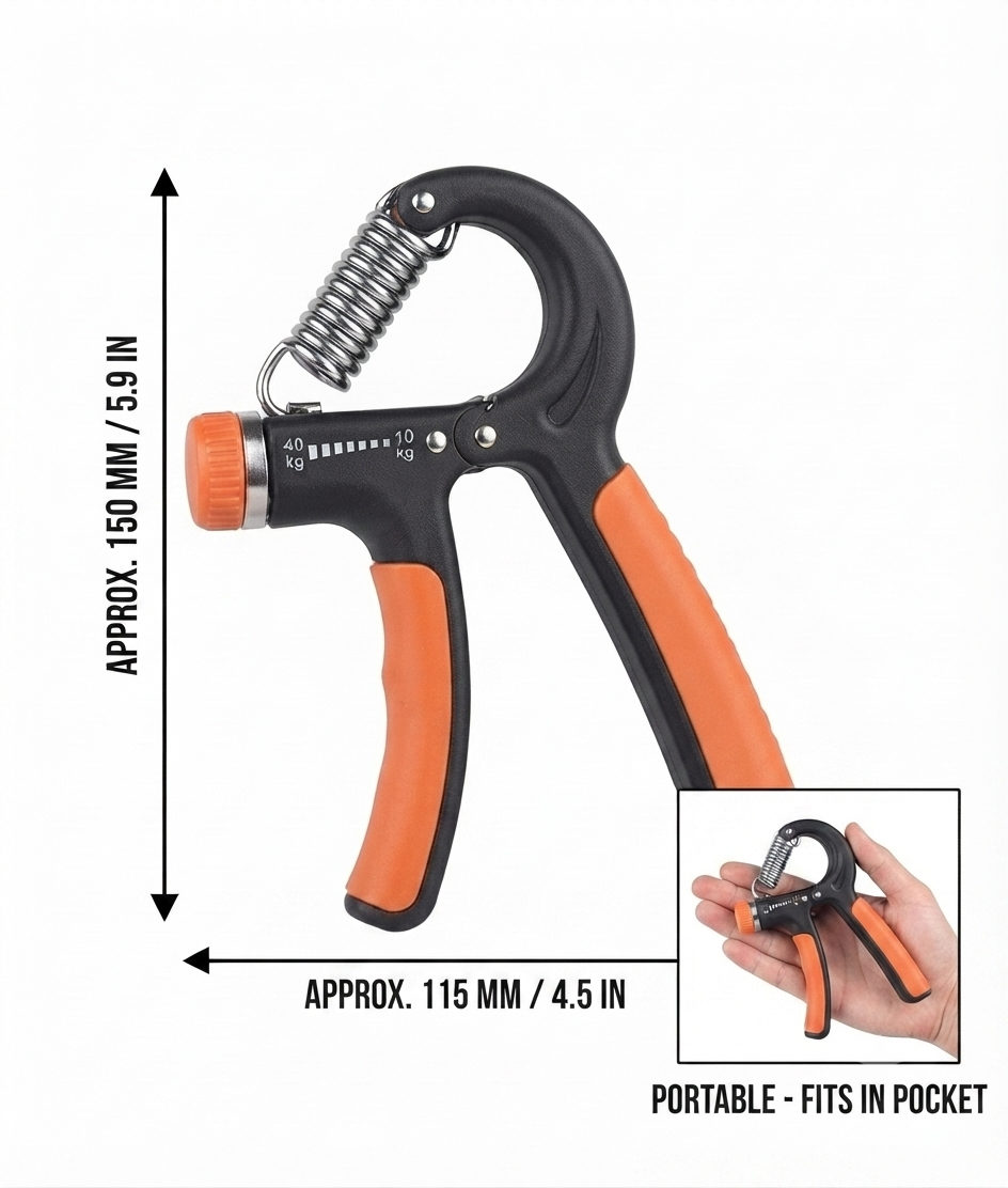 Hand Grip Strengthener – Adjustable Gym Forearm Exerciser for Men & Women