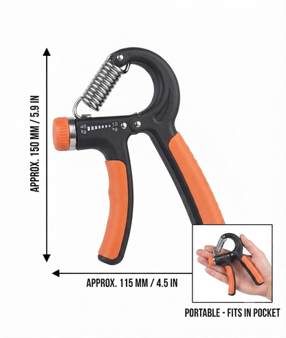 Hand Grip Strengthener – Adjustable Gym Forearm Exerciser for Men & Women