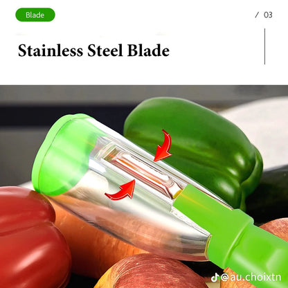 Vegetable Peeler with Container – Multi-Function Peeler with Storage Box for Kitchen