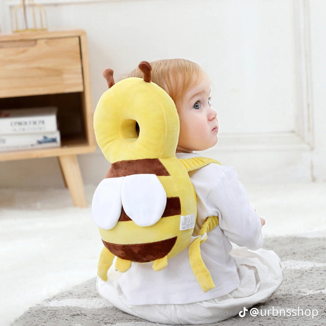 Zynexo Baby Safety Combo – Anti-Fall Head Protector + FREE Safety Cap | Soft Breathable Head Cushion for Crawling & Walking Babies