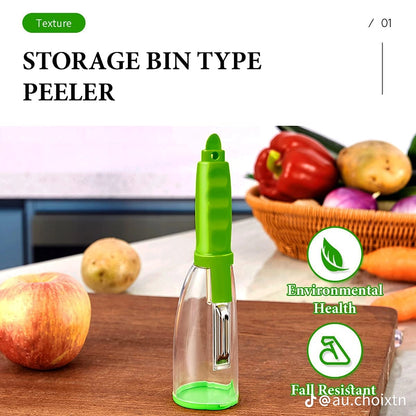 Vegetable Peeler with Container – Multi-Function Peeler with Storage Box for Kitchen
